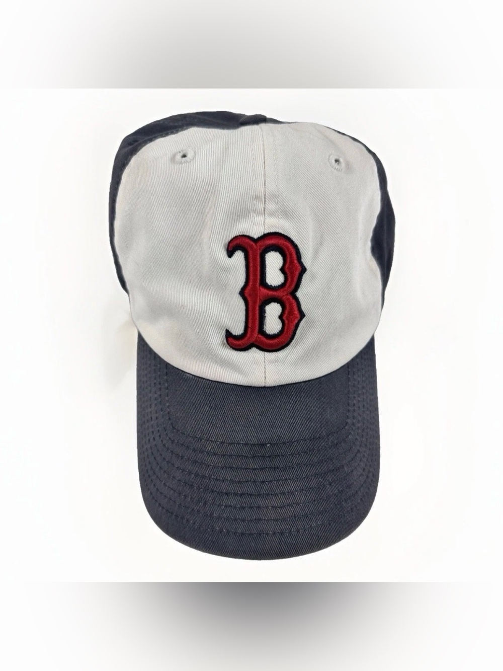 Boston Red Sox MLB Cooperstown Collection Adjustable Strapback Cap White Blue